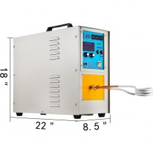 VEVOR crogiolo per fusione 15KW Forno ad Induzione ad Alta Frequenza 30-100 KHz Forno fusorio Forno di Fusione LH-15A 230V Sistema di Riscaldamento