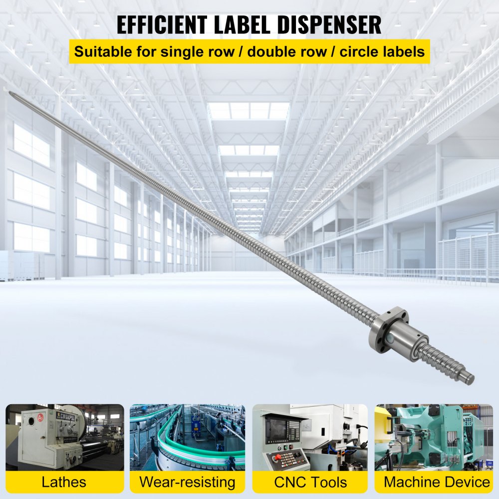 VEVOR Set di Viti a Ricircolo di Sfere Anti-Gioco, Diametro 0,63 Pollici SFU1605 5kg Vite a Ricircolo di Sfere per Router CNC, Macchine Utensili, Robot, Apparecchiature di Assemblaggio di Precisione