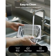 VEVOR 1/6 Pentola per Vapore in Acciaio Inox, 100 mm di Profondità, Pentola a Tavolo da 6,8 L, Forniture per Ristoranti Anti-Inceppamento, Antiruggine, per la Casa, Feste, Ristoranti, 6 Confezioni