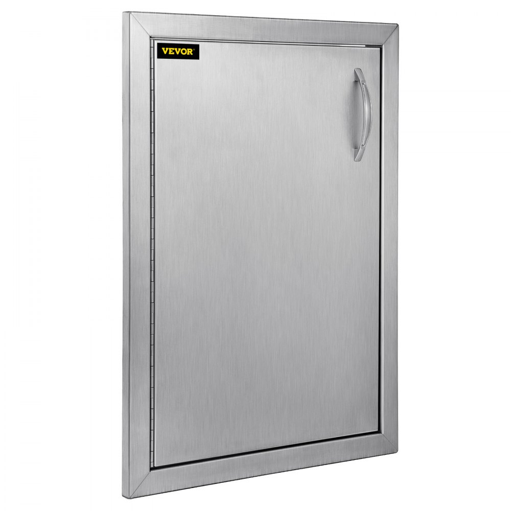 VEVOR Porte da Cucina per Esterno da 16x22 Pollici, BBQ Island Door con Una Porta, Singola Accesso Porta Barbecue in Acciaio Inossidabile, Porta com Apertura Singola Verticale Incernierata a Sinistra