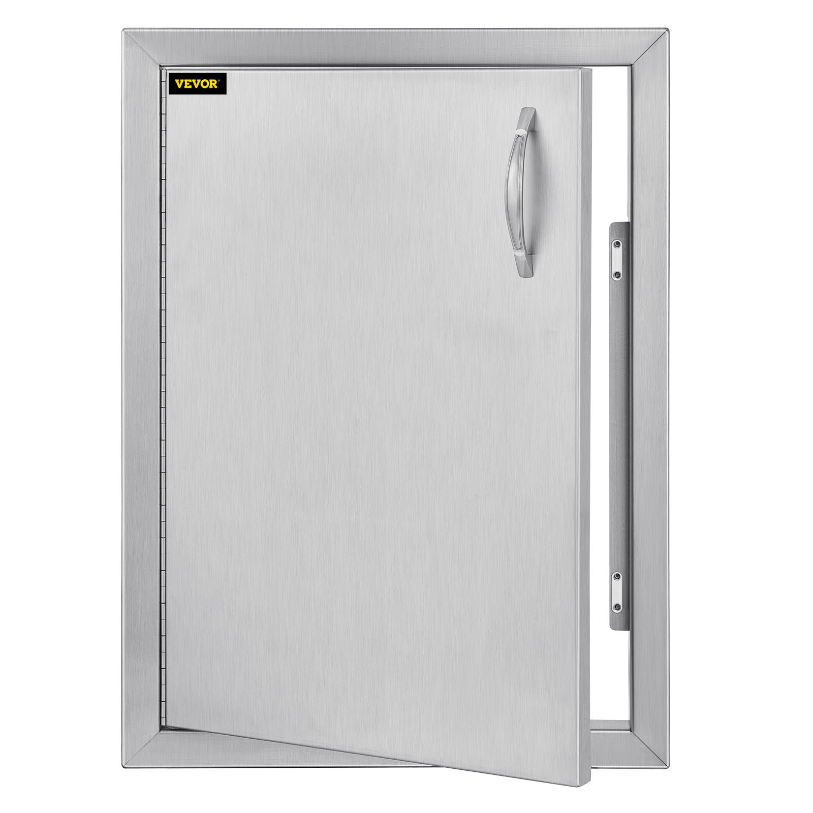 VEVOR Porte da Cucina per Esterno da 16x22 Pollici, BBQ Island Door con Una Porta, Singola Accesso Porta Barbecue in Acciaio Inossidabile, Porta com Apertura Singola Verticale Incernierata a Sinistra