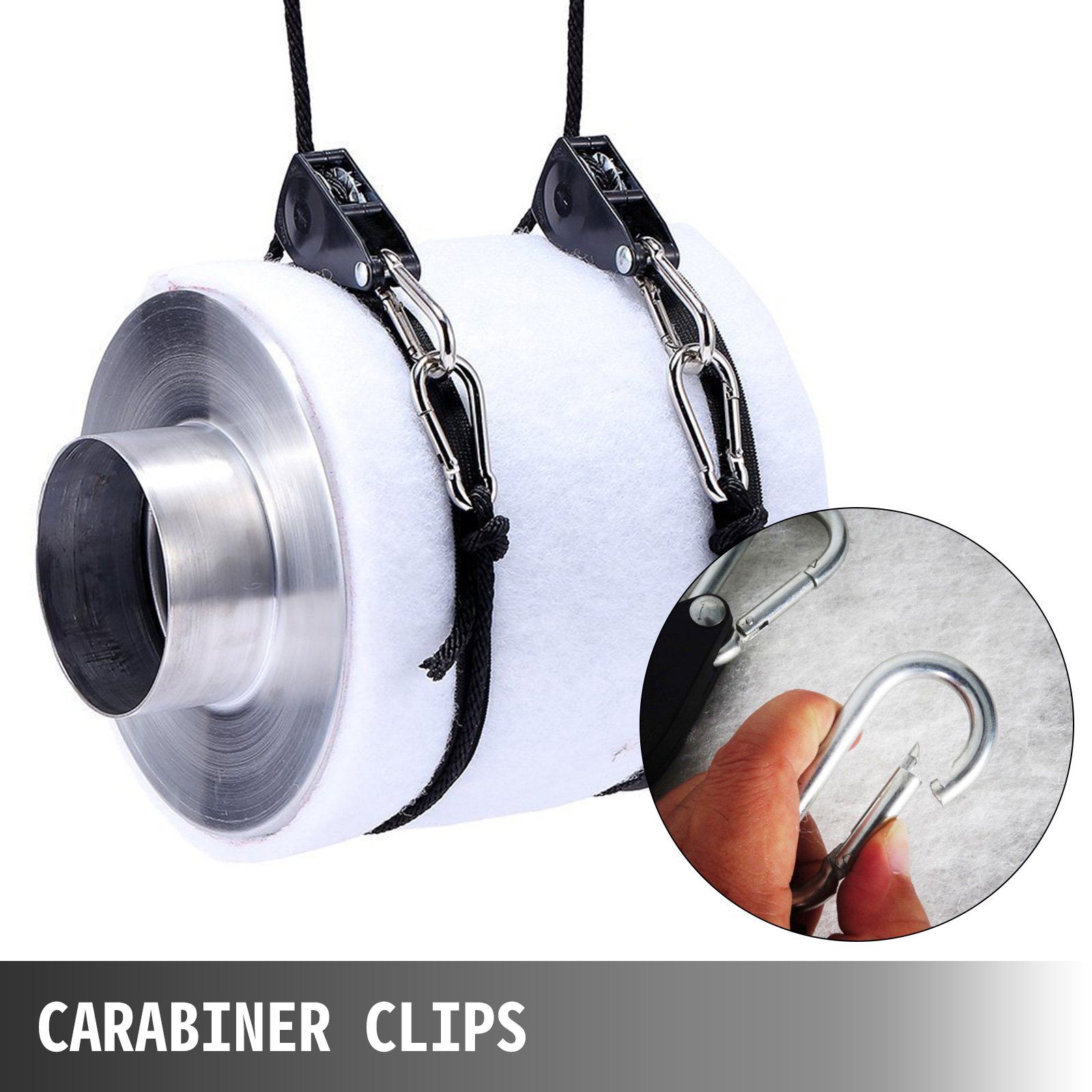 VEVOR Gancio a Cricchetto per Corda da 12 Coppie, Appendiabiti da 0,3 cm di Pollice, Appendiabiti a Corda Leggera da 6 Piedi, Appendiabiti a Corda