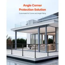 VEVOR Pali per Recinzione Balcone Fori L Terrazza 1067x100x100 mm Acciaio Inox