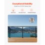 VEVOR Ringhiera per Recinzione da Balcone 1067x100x100 mm da Giardino Balcone Ponte in Acciaio Inox, Kit di Palo per Balaustrata da Terrazza, Nero, 1JZLGZXHS106AWJO6001V0