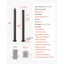 VEVOR Ringhiera per Recinzione da Balcone 1067x100x100 mm da Giardino Balcone Gradini in Acciaio Inox, Kit di Palo per Balaustrata da Terrazza, 1JZLGZXHS106W3XAA001V0