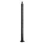 VEVOR Cable Railing Post, 91.4x3x5 cm Corner Railing Post, with L-shaped Pre-drilled Holes, SUS304 Stainless Steel Railing Post with Curved Bracket, Set of 1, Black, 1JZLGZXHS914IVCFL001V0