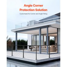 VEVOR Pali Recinzione da Balcone Terrazza 914x108x68 mm 1JZLGZXHS914IVCFL001V0