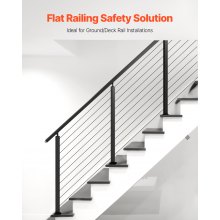 VEVOR Ringhiera per Recinzione da Balcone 914x100x100 mm da Giardino Balcone Gradini in Acciaio Inox, Kit di Palo per Balaustrata da Terrazza, 1JZLGZXHS914YIVIS001V0