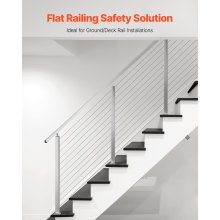 VEVOR Ringhiera per Recinzione da Balcone 1067x100x100 mm da Giardino Balcone Ponte, Poli per Gradini 30°, Kit di Palo per Balaustrata da Terrazza, Argento, 1JZLGZXYS1062TLWC001V0