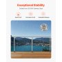 VEVOR Ringhiera per Recinzione da Balcone 914x108x68 mm da Giardino Balcone Ponte in Acciaio Inox, Kit di Palo per Balaustrata da Terrazza, Argento, 1JZLGZXYS914I4BDB001V0