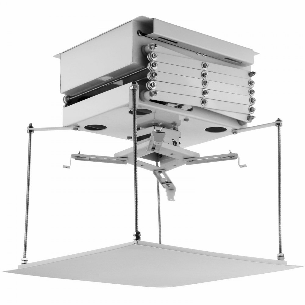 VEVOR Ascensore per Proiettore a Soffitto 1m Ascensore per Proiettore Universale 24W Ascensore per Proiettore Supporto Motorizzato 30kg con Telecomando per Riunioni Cinema Aule
