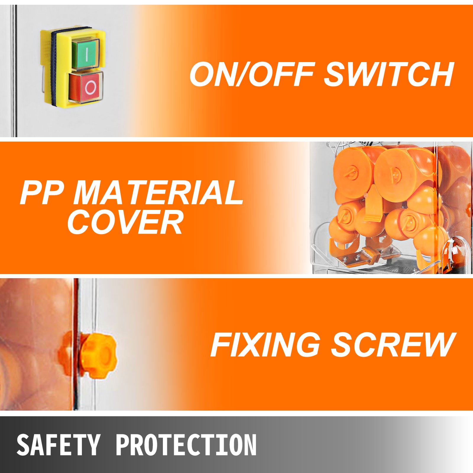 VEVOR 120W Spremiagrumi E Centrifuga Elettrico Professionale da 20 A 30 Aranciate al Minuto estrattore di succo per Uso Professionale