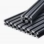 VEVOR 10-piece set of 1500 mm aluminum profiles with T-slots, 2020. Aluminum extrusion profile, anodized linear rail according to European standards, slot profile for 3D printers, CNC machines, DIY projects, laser engraving, black.