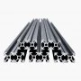 VEVOR 10-piece set of 1500 mm aluminum profiles with T-slots, 2020. Aluminum extrusion profile, anodized linear rail according to European standards, slot profile for 3D printers, CNC machines, DIY projects, laser engraving, black.