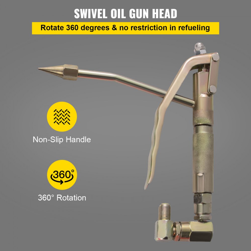 VEVOR Set di pompe per grasso portatile 20L Pompa per grasso elettrica azionata ad aria da 5 galloni con tubo idraulico ad alta pressione da 20FT