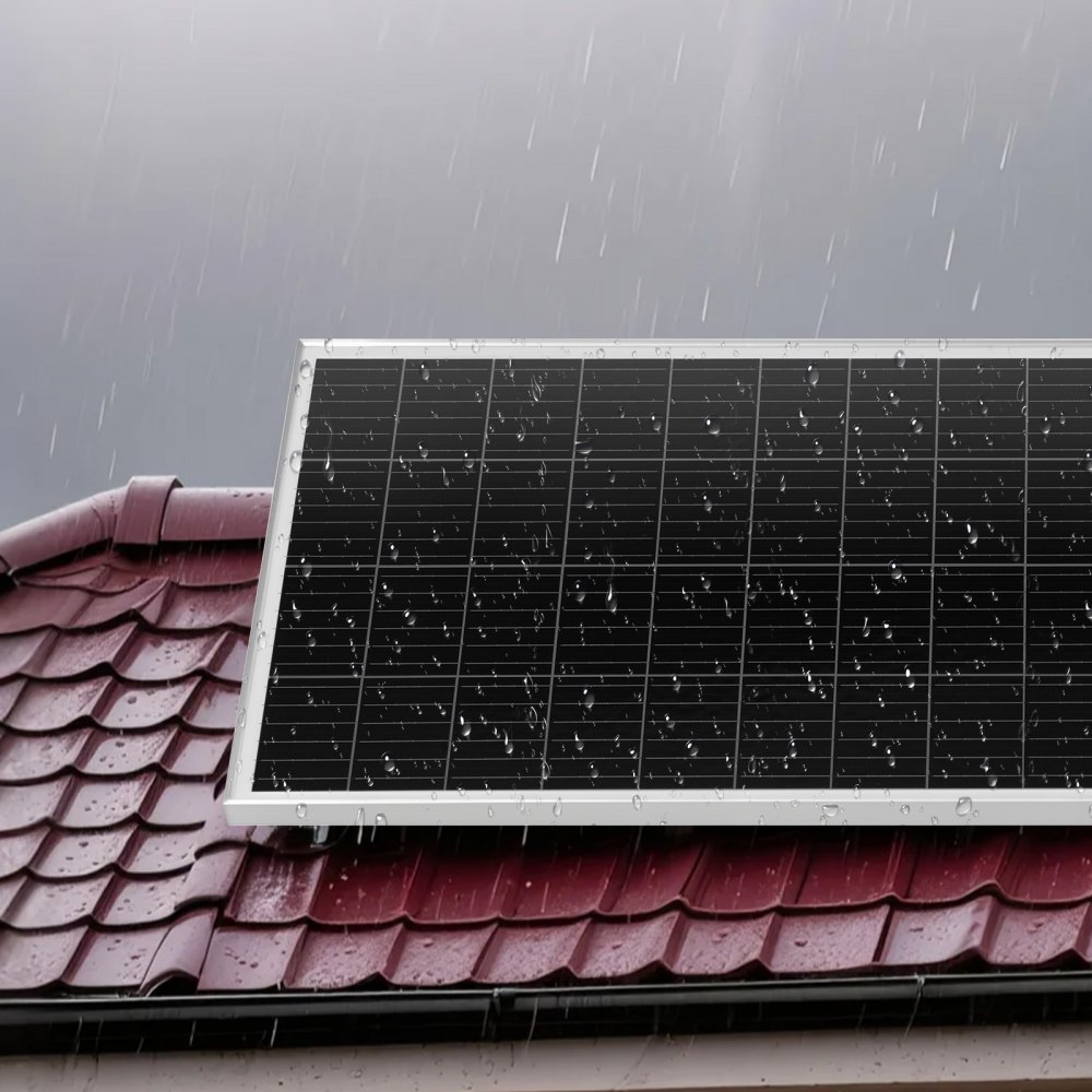 VEVOR Kit Solare Off-Grid 1200 W 24 V 6 Pannelli Monocristallini da 200 W, Kit Solare Completo con Batteria LiFePO₄ 25,6 V 300 Ah, Inverter Ibrido da 3600 W, per Casa, Capannone e Fattoria Off-Grid