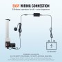 VEVOR Kit attuatore lineare, Attuatore di movimento lineare 13 pollici 0,55"/s 24 V, 220 libbre/1000 N Attuatore lineare TV/tavolo/divano, protezione IP44 - Adattatore di alimentazione incluso