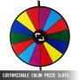 VEVOR Ruota del premio da tavolo a colori  24pollici con cavalletto pieghevole per cavalletto Ruota a 14 clicker per Slot modificabile Fortune Design Carnival Spin Game