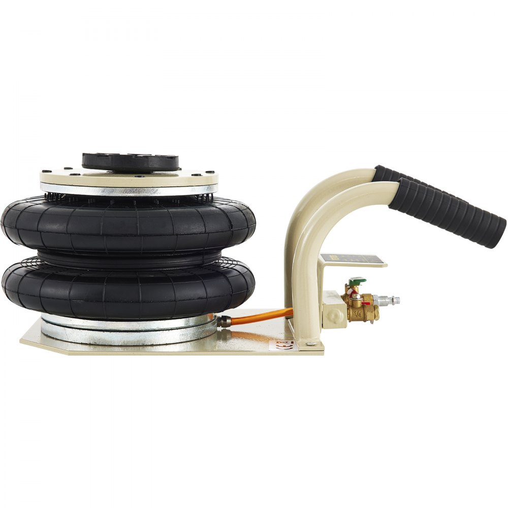 VEVOR Cric Pneumatico 2,5 Tonnellate, Martinetto Pneumatico a Doppia Borsa, Presa d'Aria Pneumatico, Martinetti Idraulici per Auto, Intervallo di Altezza 11-30 cm, Capacità Pneumatica 4400 Libbre