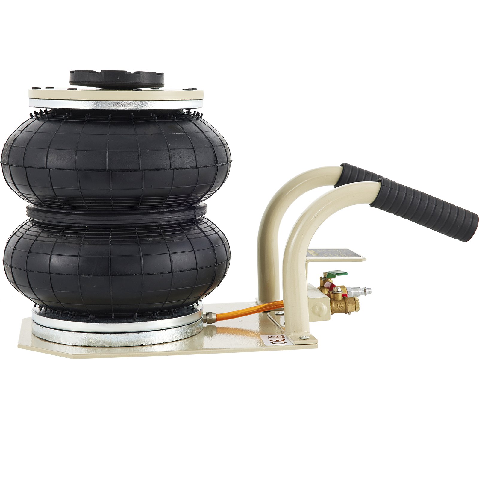 VEVOR Cric Pneumatico 2,5 Tonnellate, Martinetto Pneumatico a Doppia Borsa, Presa d'Aria Pneumatico, Martinetti Idraulici per Auto, Intervallo di Altezza 11-30 cm, Capacità Pneumatica 4400 Libbre