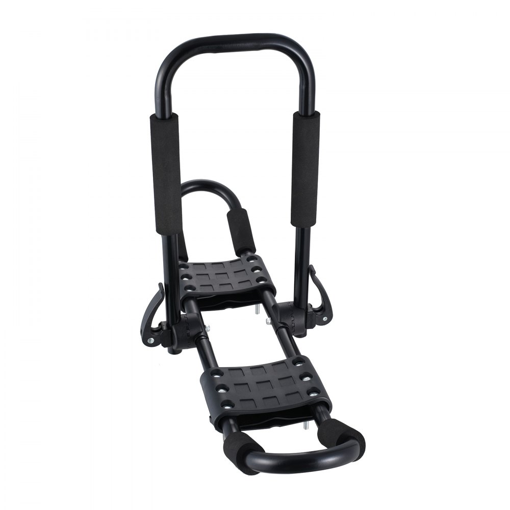 VEVOR Portapacchi per kayak 1 paio, portapacchi per montaggio superiore, portapacchi morbido con barra a J, per tavola da surf, canoa, SUP, tavola da sci, montaggio su auto, SUV, camion, 2 kayak