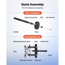 VEVOR Kit Pressa per Cuscinetti, 52+14 Pezzi, Set di Driver per Piste e Guarnizioni con 49 Boccole, Separatori e Ganasce, con Custodia, Strumenti di Installazione e Rimozione con Custodia