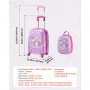 VEVOR Set di Valigie per Bambini da Vacanza 2 Pezzi, Valigia Rigida da 45,7 cm con Ruote e Zaino Rigido, a Forma di Unicorno, Regalo di Compleanno per Bambini, Approvato dalle Compagnie Aeree