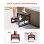 VEVOR Scala per Vasca Idromassaggio, a 2 Gradini, Scala per Piscina Gonfiabile Fuori Terra in PP Resistente, Larga 599,5 mm, Carico 145,2 kg, per Veranda, Patio, Terrazza, Camper, Nero