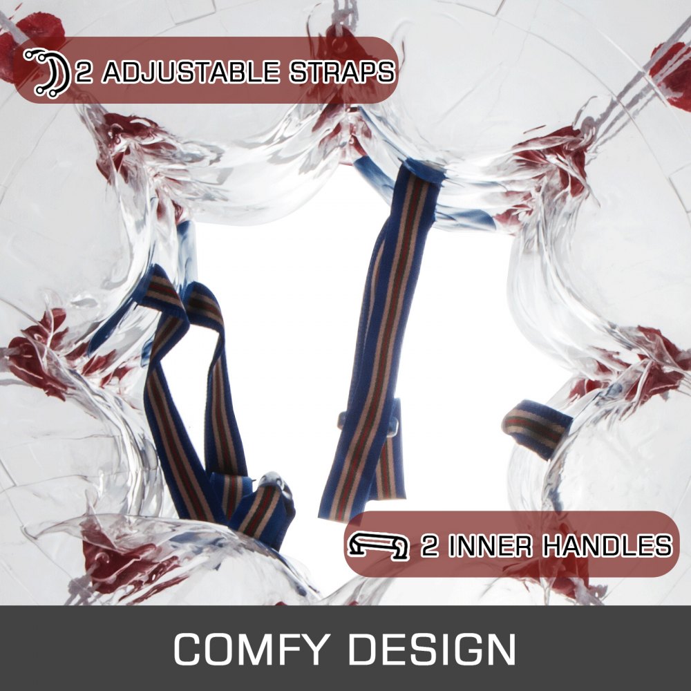 VEVOR Palla Paraurti Gonfiabile da 2 Pezzi, Diametro 1,5 m Altezza 120 cm, 23,04 Libbre Pallone Gonfiabile del Paraurti della Bolla in PVC da 0,8 mm Rosso e Blu, Ampiamente Usato in Cortile, Parco