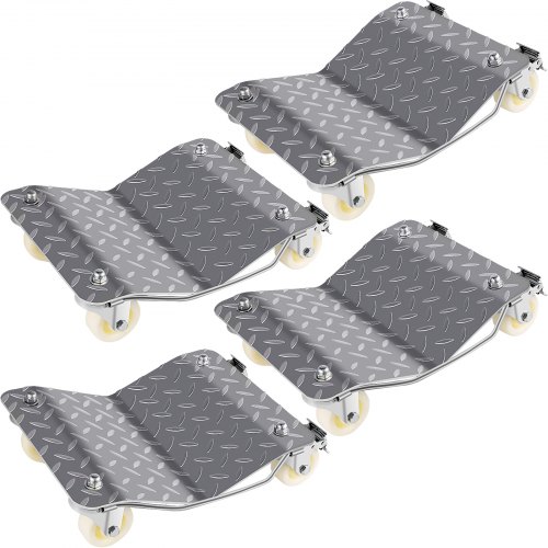 Vevor Carrelli Sposta Auto Acciaio 4 Pz Contenere Fino A 2721kg Ruote Universali