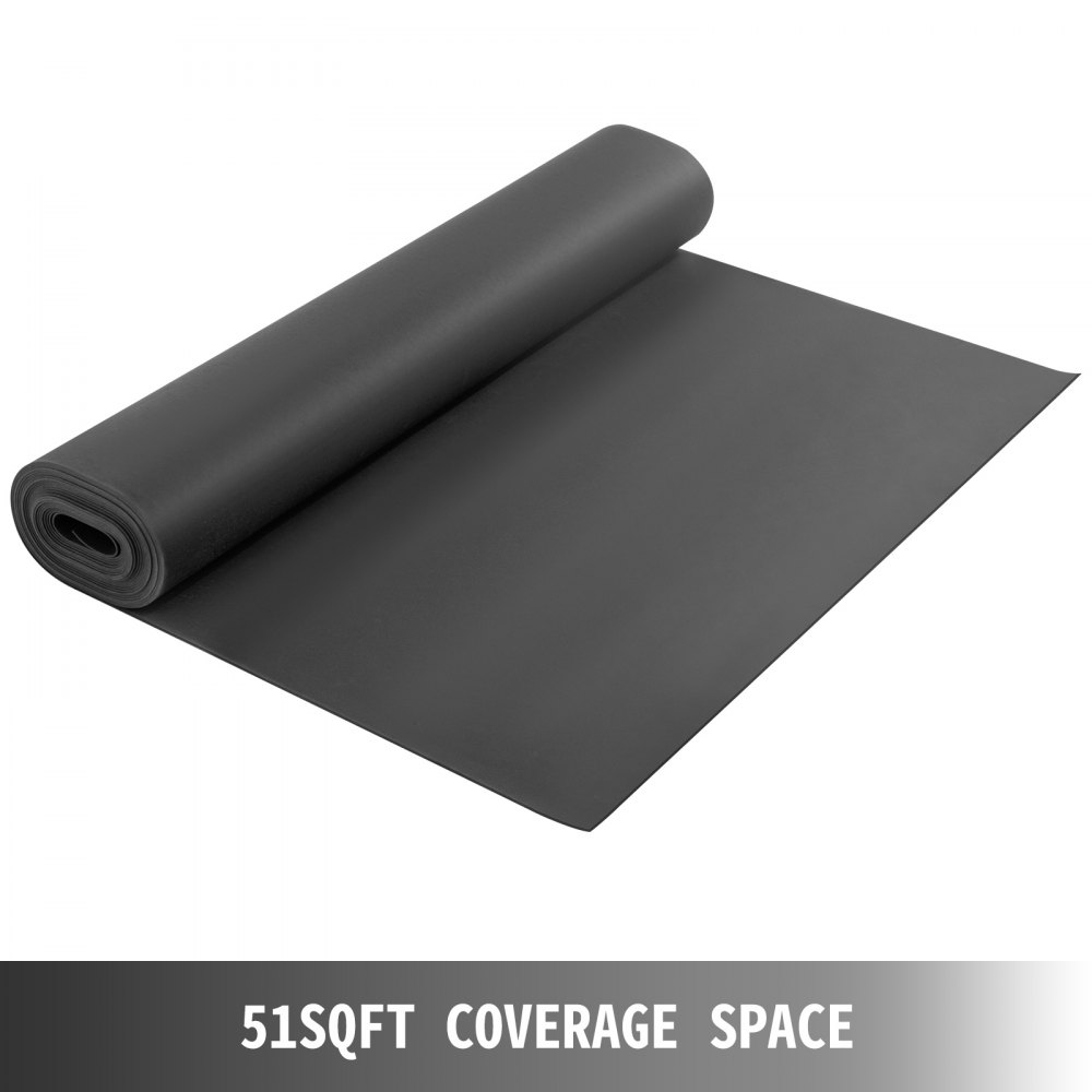 Tappeto Insonorizzante 1,2x4m Tappetino Per Isolamento Acustico Mlv Colore Nero