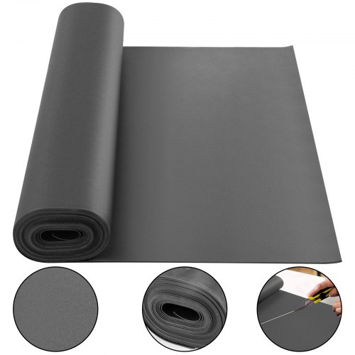 Tappeto Insonorizzante 1,2x5m Tappetino Per Isolamento Acustico Mlv Colore Nero