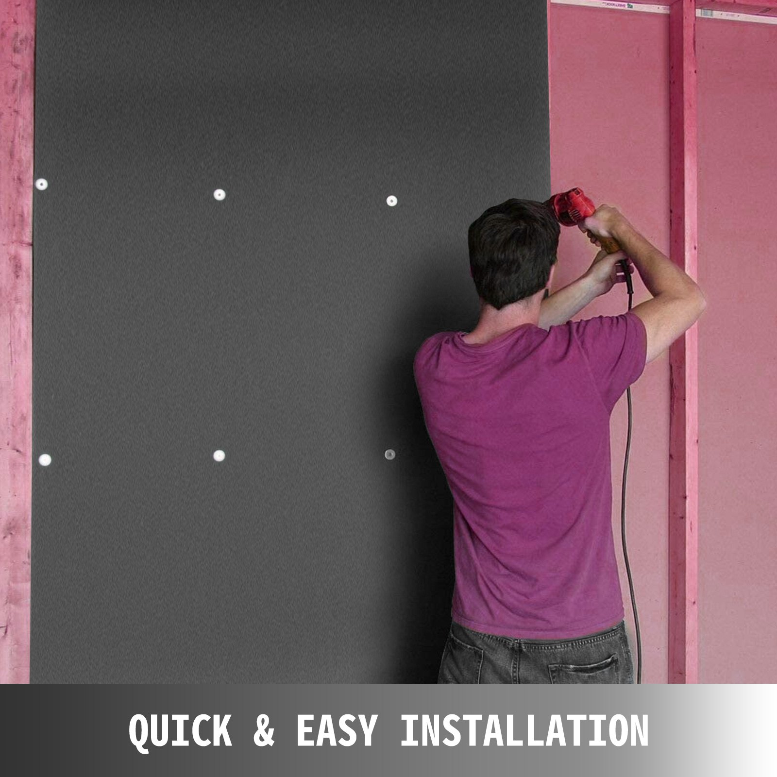 Tappeto Insonorizzante 1,2x5m Tappetino Per Isolamento Acustico Mlv Colore Nero