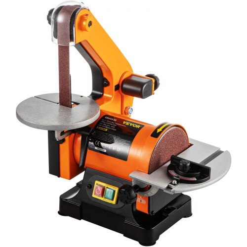 VEVOR 250W Levigatrice a Nastro e a Disco 2980RPM Levigatrice da Banco Multifunzione Levigatrice a Nastro Professioanle 230V con Differenza Velocità
