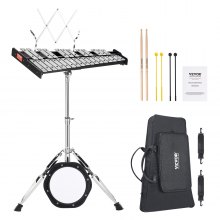 VEVOR Kit Campana Xilofono Glockenspiel 30 Note Mazze Supporto Pad Esercitarsi