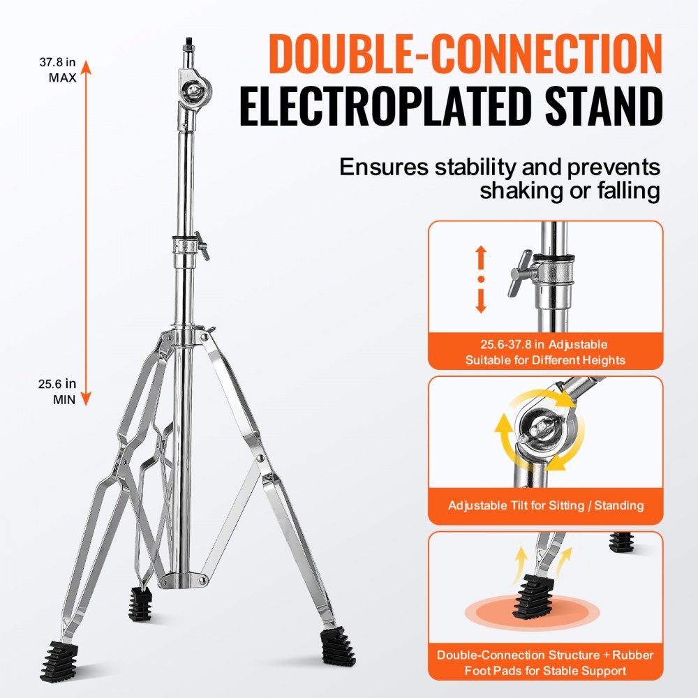 VEVOR Kit Campana Xilofono Glockenspiel a 32 Note, Set di Strumenti a Percussione Professionale con Mazze, Bacchette, Leggio, Supporto Regolabile e Borsa per il Trasporto per Studenti e Adulti