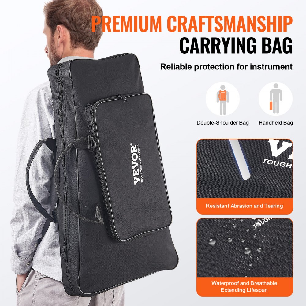 VEVOR Kit Campana Xilofono Glockenspiel a 32 Note, Set di Strumenti a Percussione Professionale con Mazze, Bacchette, Leggio, Supporto Regolabile e Borsa per il Trasporto per Studenti e Adulti