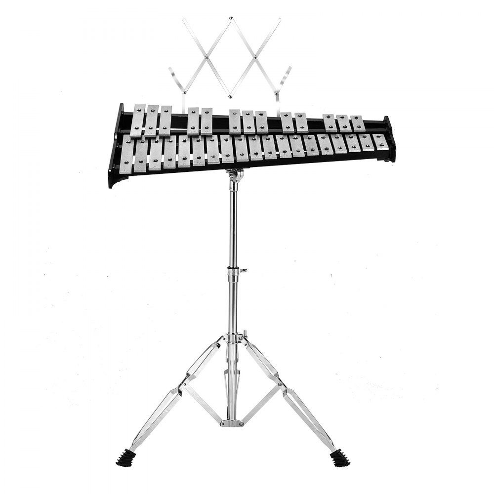 VEVOR Kit Campana Xilofono Glockenspiel a 32 Note, Set di Strumenti a Percussione Professionale con Mazze, Bacchette, Leggio, Supporto Regolabile e Borsa per il Trasporto per Studenti e Adulti