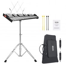 VEVOR Kit Campana Xilofono Glockenspiel a 32 Note con Mazze Bacchette Supporto