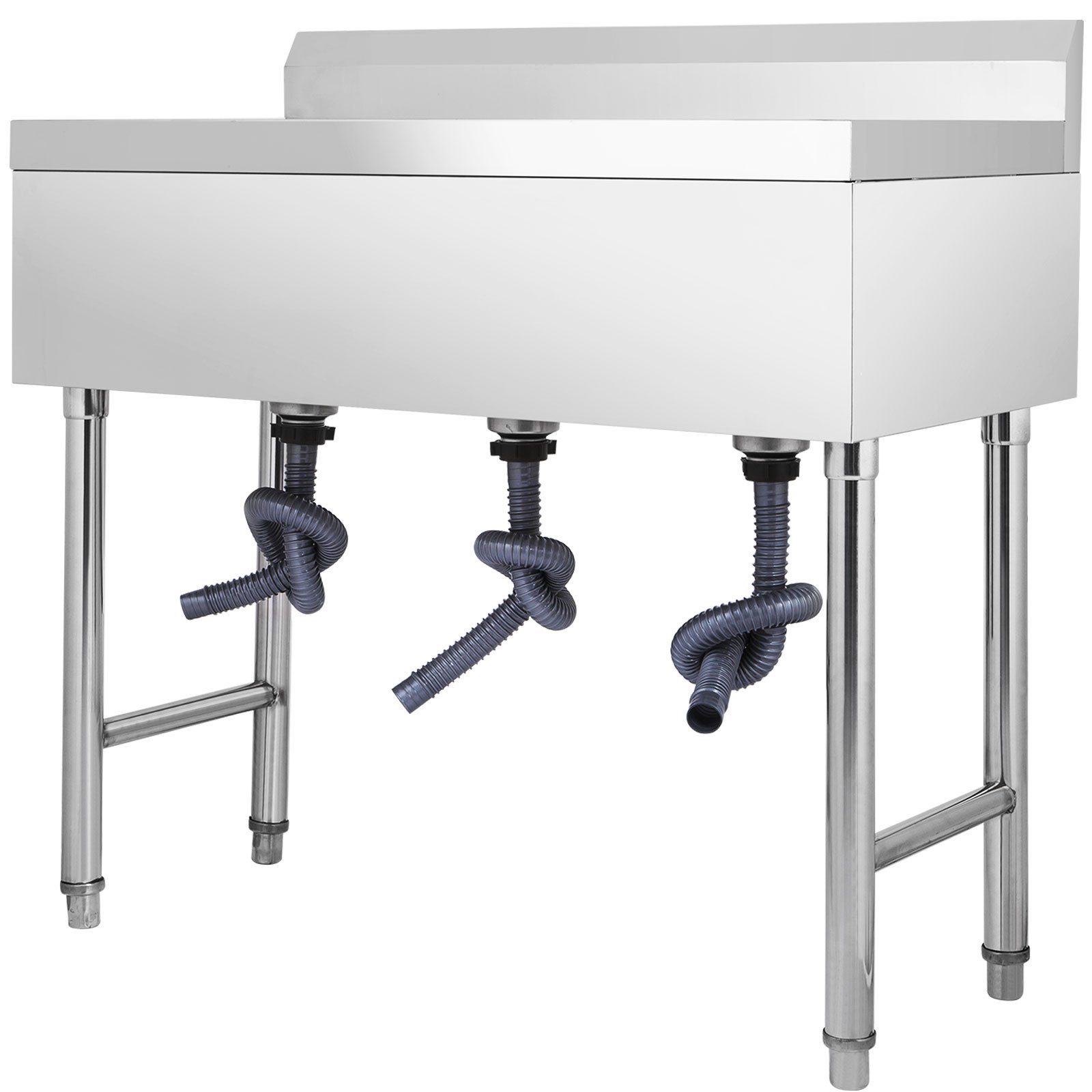 Lavello Cucina Lavandino 95x48cm 3 Vasche Con Gamba Del Tavolo Casa Fatto A Mano