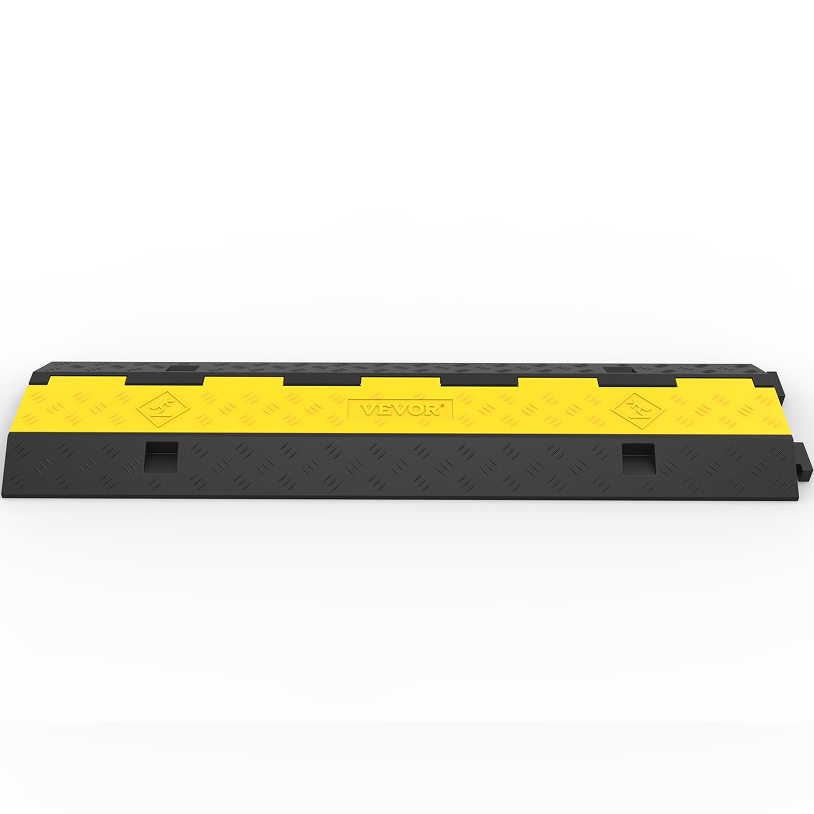 VEVOR Canalina Passacavi Pedane Passacavo 3 Pezzi Per 101x24,5x5cm Passacavo A Pavimento In Gomma 2 Slot Capacità 5T Per Passacavo Per Pavimento