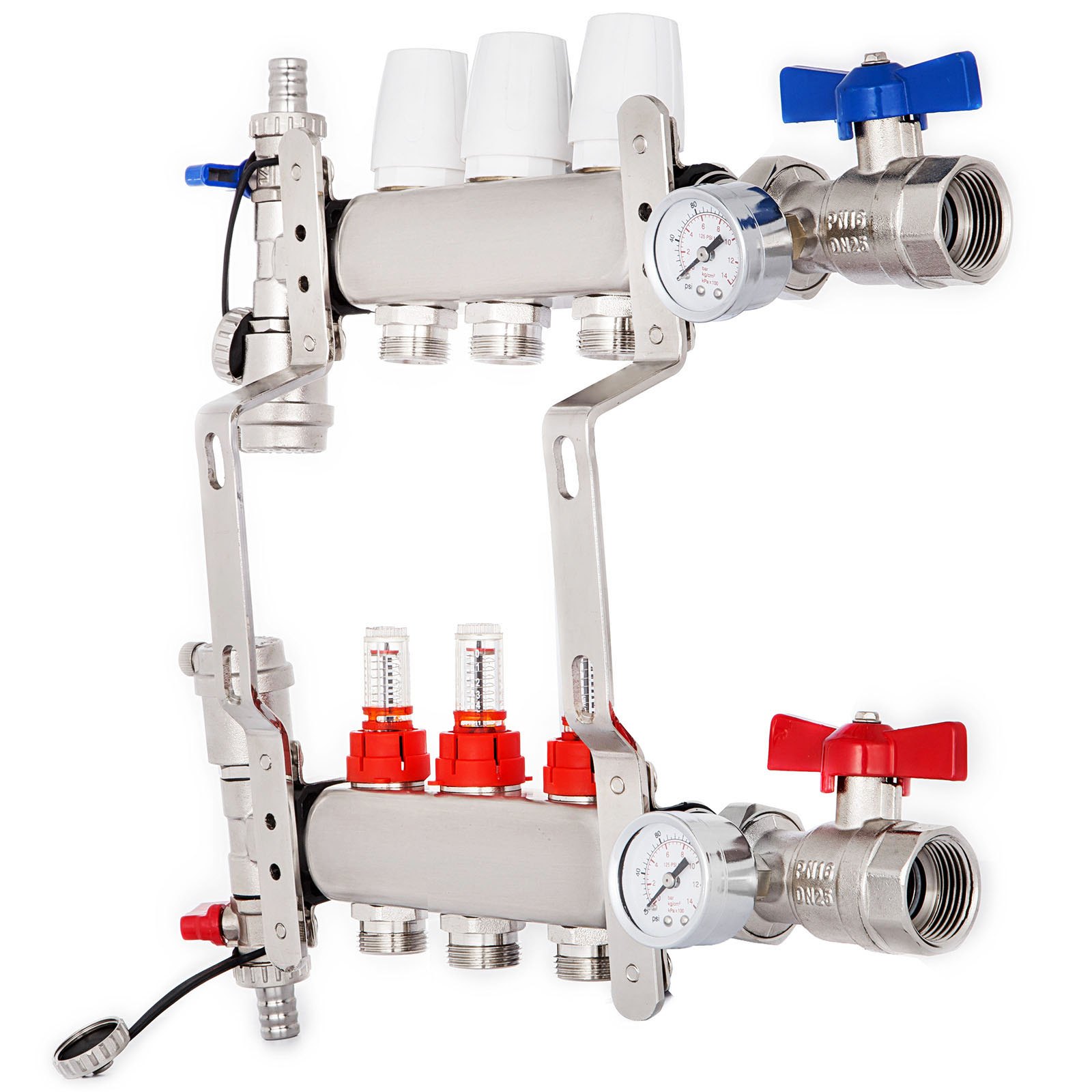 Collettori Di Riscaldamento A Pavimento Radiante Pex A 3 Filiale Per 1/2 ”pex