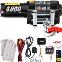 VEVOR 12V 4000 Lbs argano con telecomando senza fili, argano elettrico con 12m 32 cavo d'acciaio, 4000 Lbs camion argano elettrico camion accessori completi