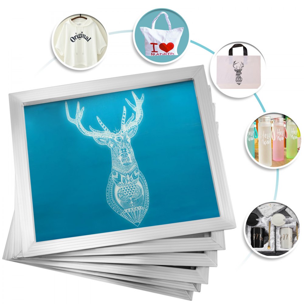 Screen Printing Machine + Aluminum Screen Printing Screens Silk T-shirt 110 Mesh