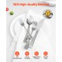 VEVOR Set di Posate in Acciaio Inox per Uso Alimentare, Set di Posate Altamente Lucide, Stoviglie in Lavastoviglie, Servizio 6 Persone, Include Coltello Forchetta Cucchiaio 30 Pezzi 1,27 kg