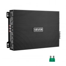 VEVOR Amplificatore Audio per Auto a 4 Canali di Potenza a Ponte Classe AB max. 4x200 W a 4 Ohm/4x400 W a 2Ohm, Amplificatore Audio Multicanale per SUP Pick-Up Tensione Nominale 14,4V CC