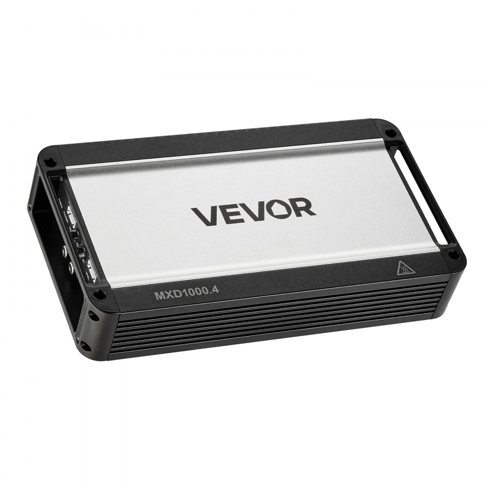 VEVOR Car Audio Amplifier, 4-Channel Bridgeable Car Amplifier, Multichannel Class D Stereo Amp, Max. 4 x 500W at 4 Ohms / 4 x 1000W at 2 Ohms, High Output, for SUVs, Pickups, and Off-Road Vehicles