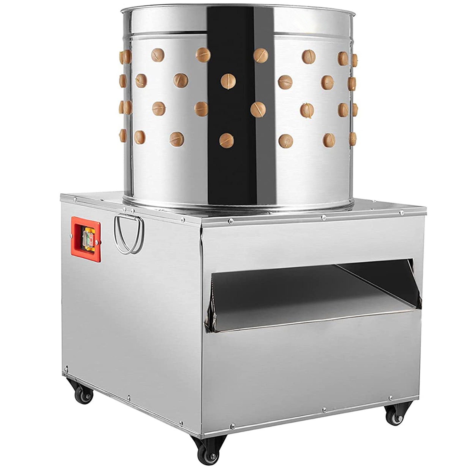 VEVOR Spiumatrice per Pollo Tacchino Spianatrice per Pollame 50 cm Spennatrice di Pollame in Acciaio Inossidabile