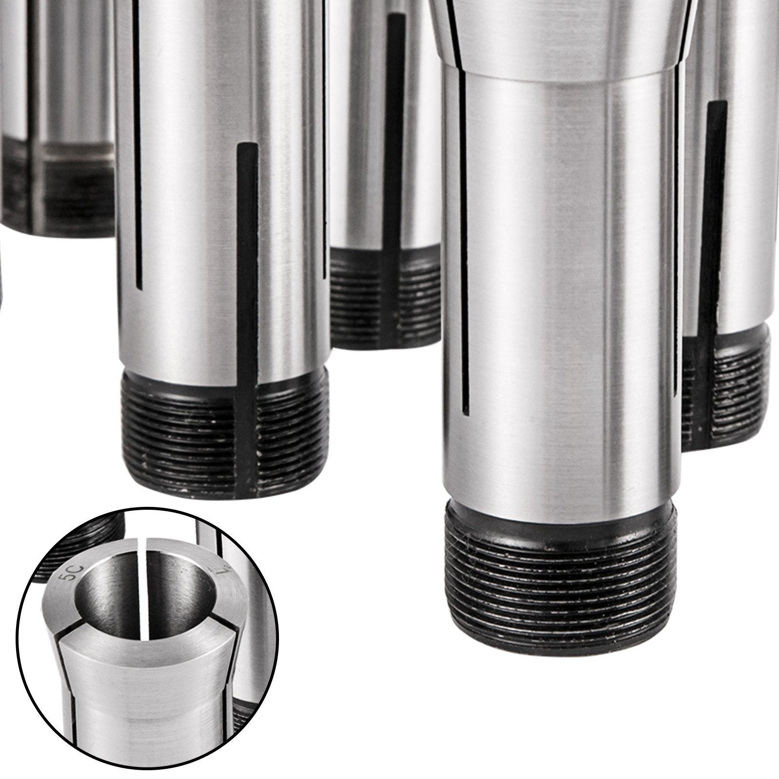 Vevor Set Di Pinze 5c Tondo 5c Collet Set Pinze Per Tornio 15 Pezzi Da 3-25mm