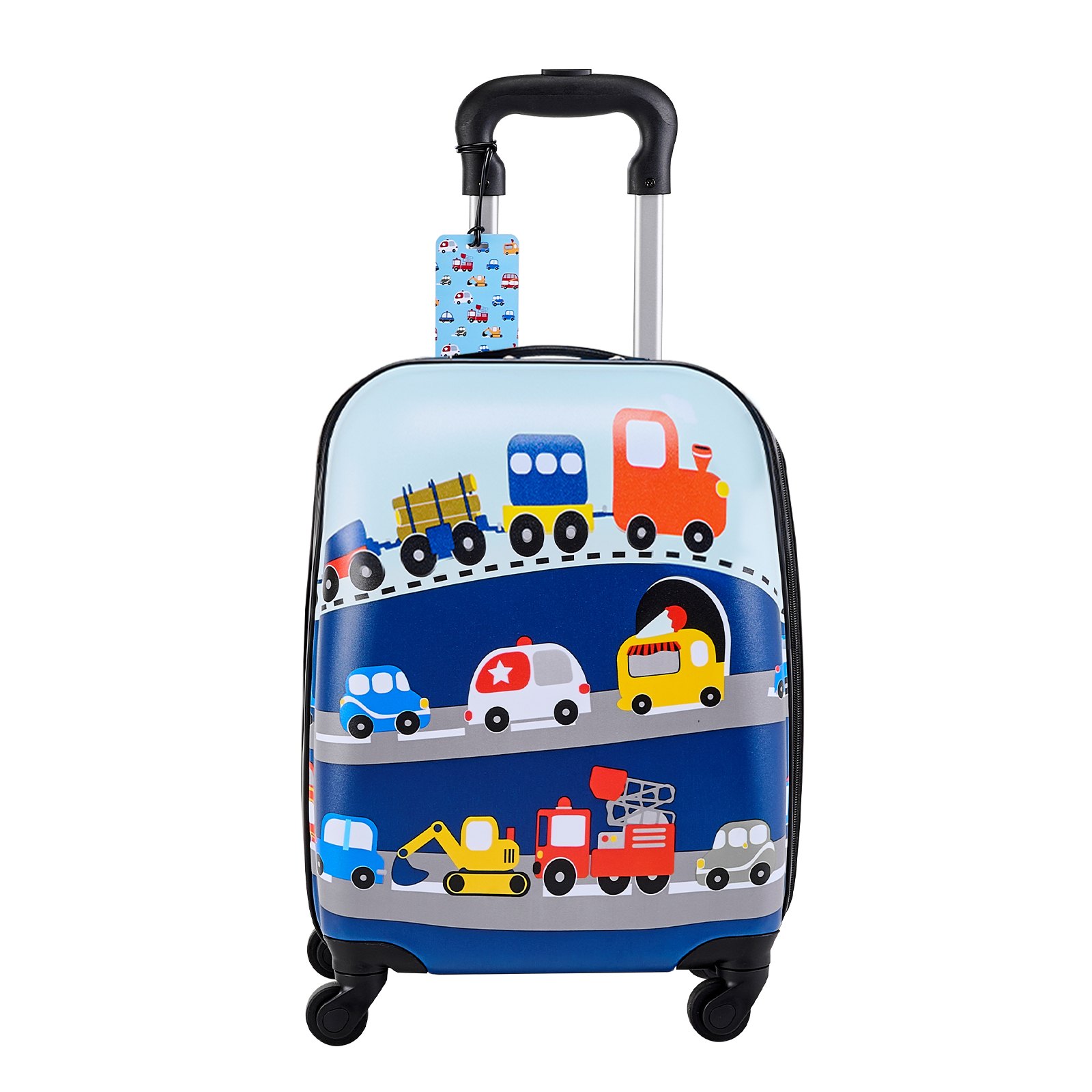 VEVOR Set di Valigie per Bambini 5 Pezzi con Ruote da 45,7 cm, Zaino e Cuscino a U, Set di Valigie da Viaggio da Vacanza, Regalo di Compleanno per Bambini, Approvato dalle Compagnie Aeree